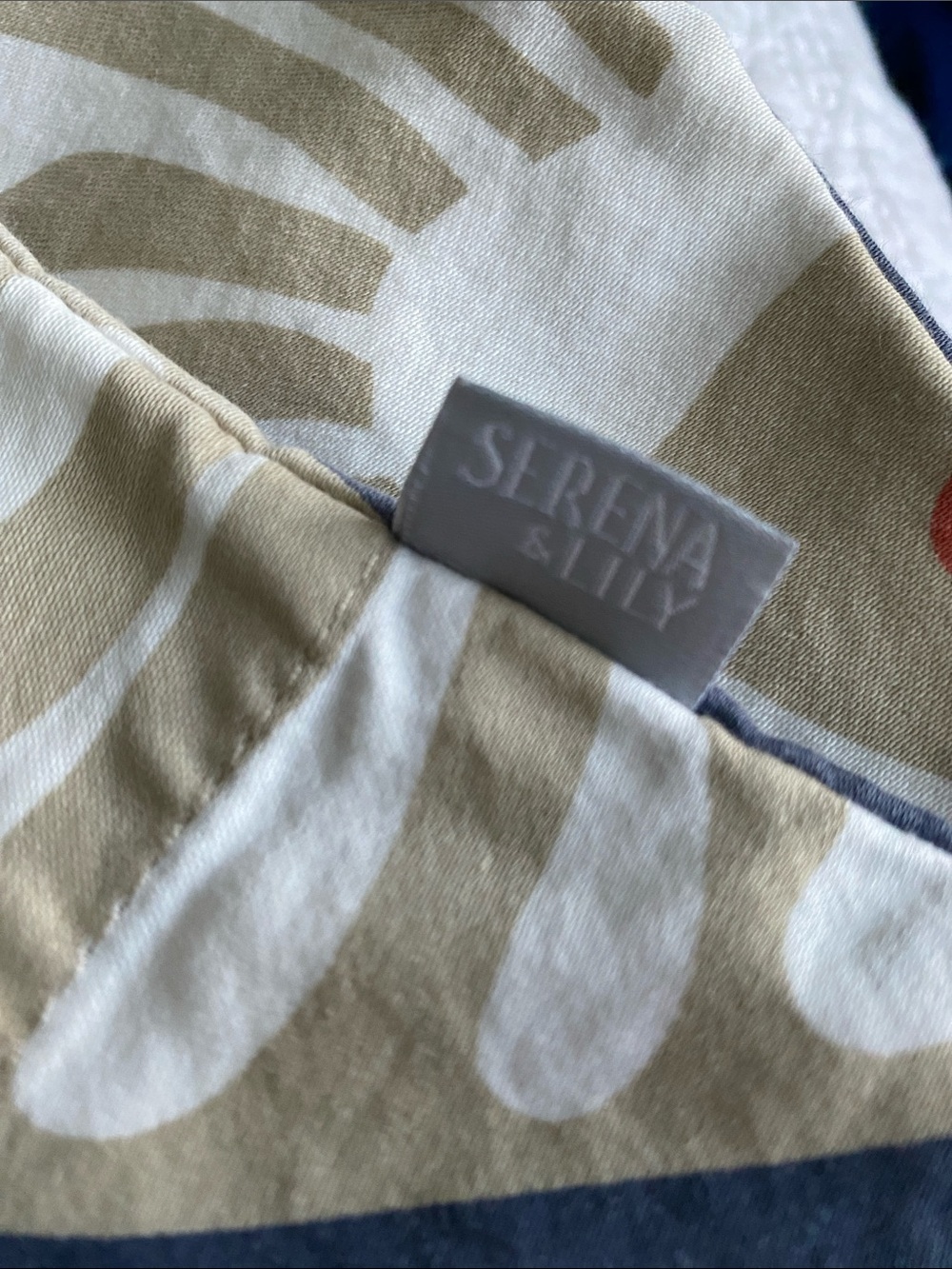 Serena & Lily “Palmetto” Full/Queen 100% Cotton Duvet Cover blue, tan, copper - Picture 8 of 10